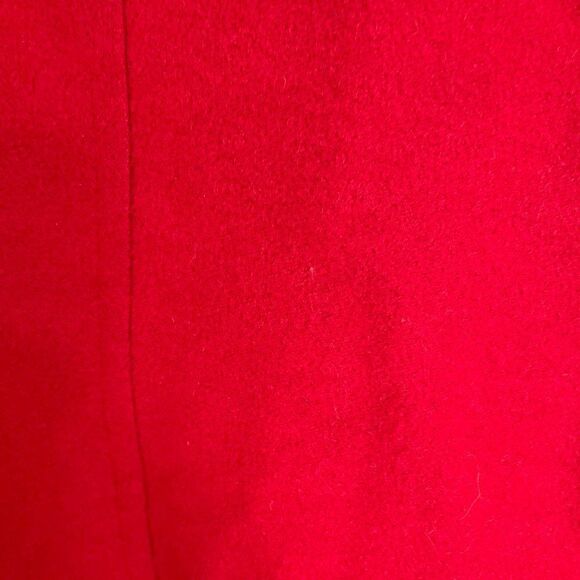 Women Cashmere Boutique Cashmere Wool Blend Pea Coat Mid Length Red Size 4 - Picture 7 of 13